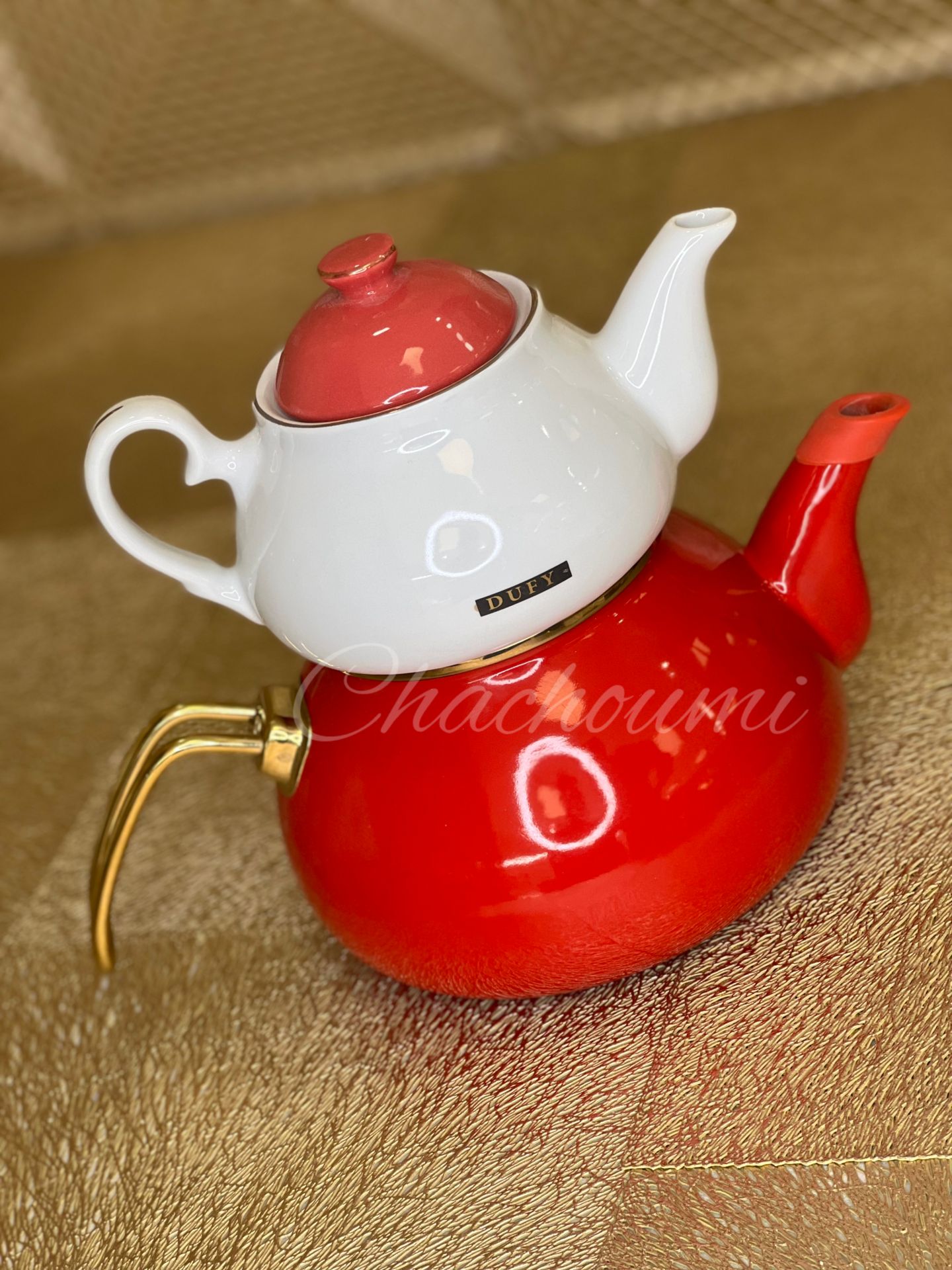 Théière turque rouge 1 théière turque