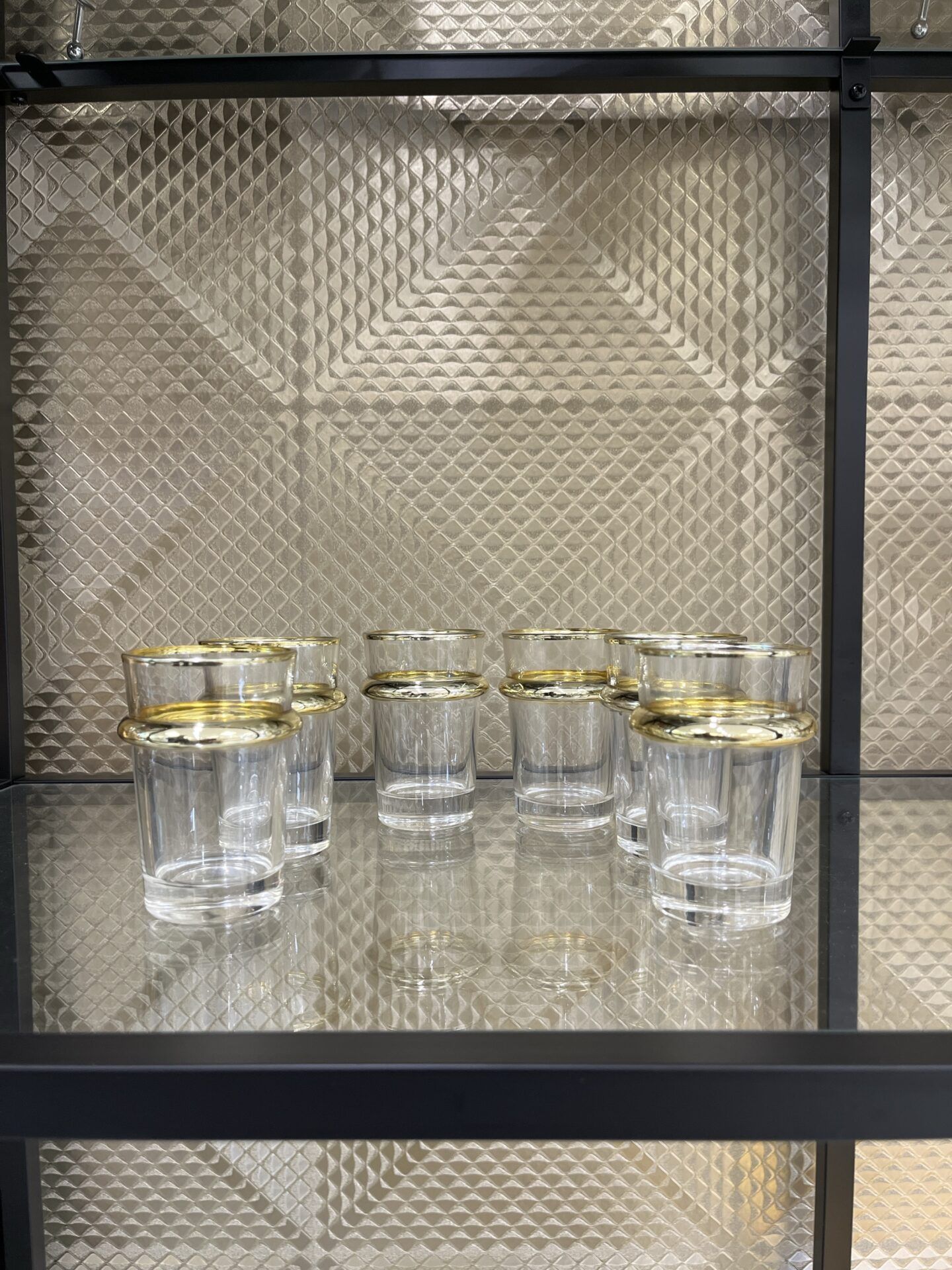 SET 12 VERRES BELDI DORÉ – Image 1