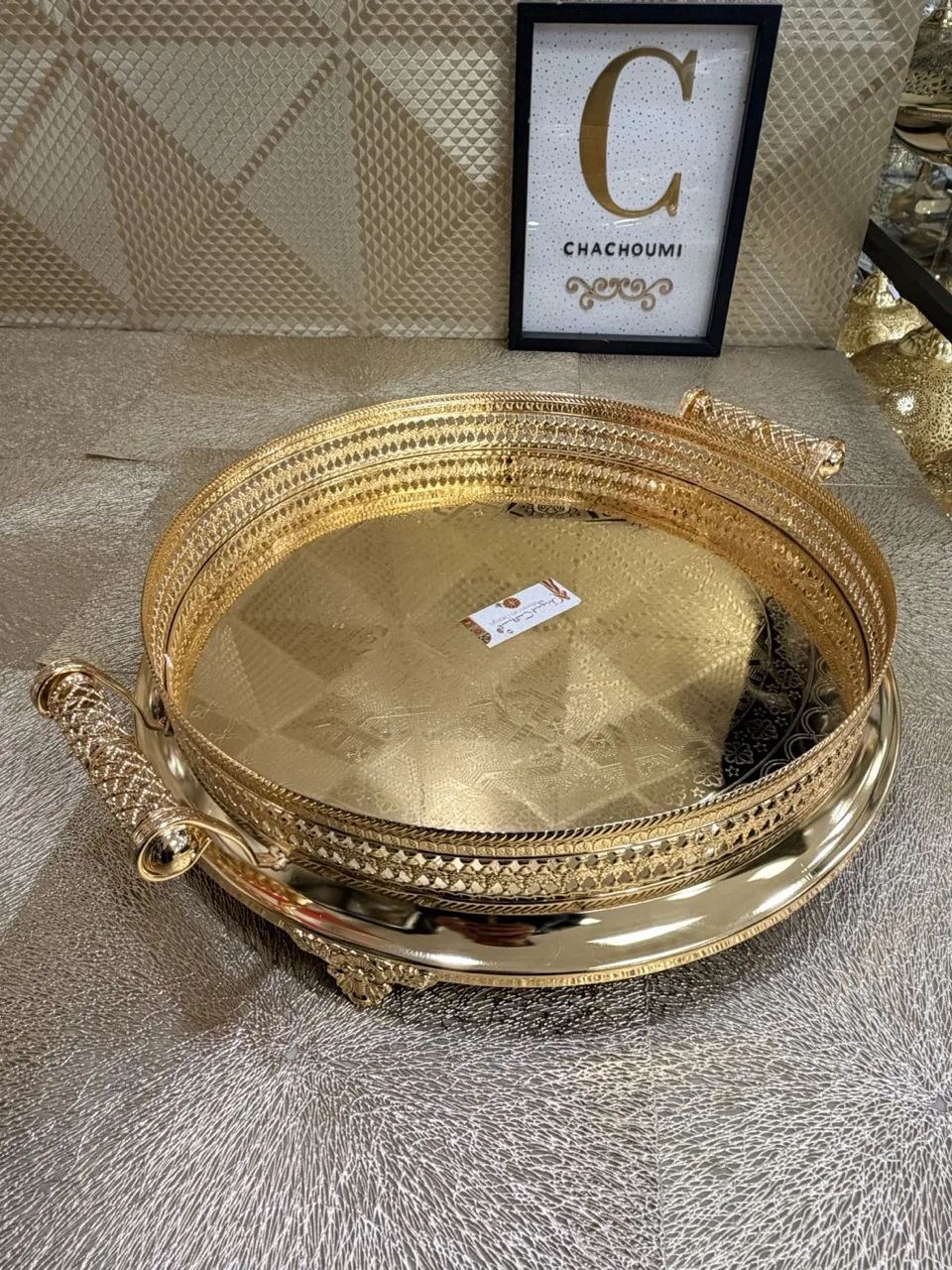 Sinya marocaine dorée en inox