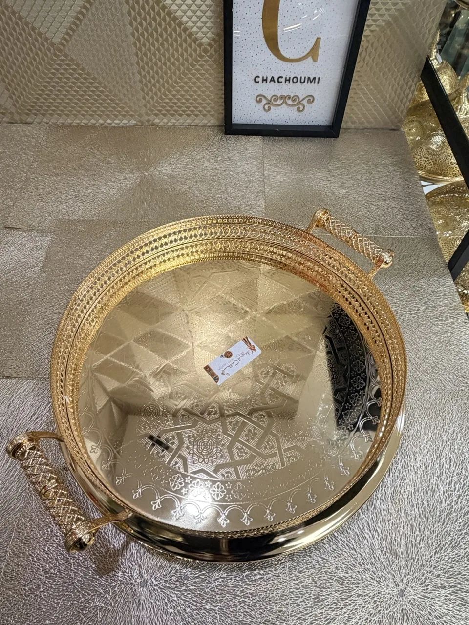 Sinya marocaine dorée en inox