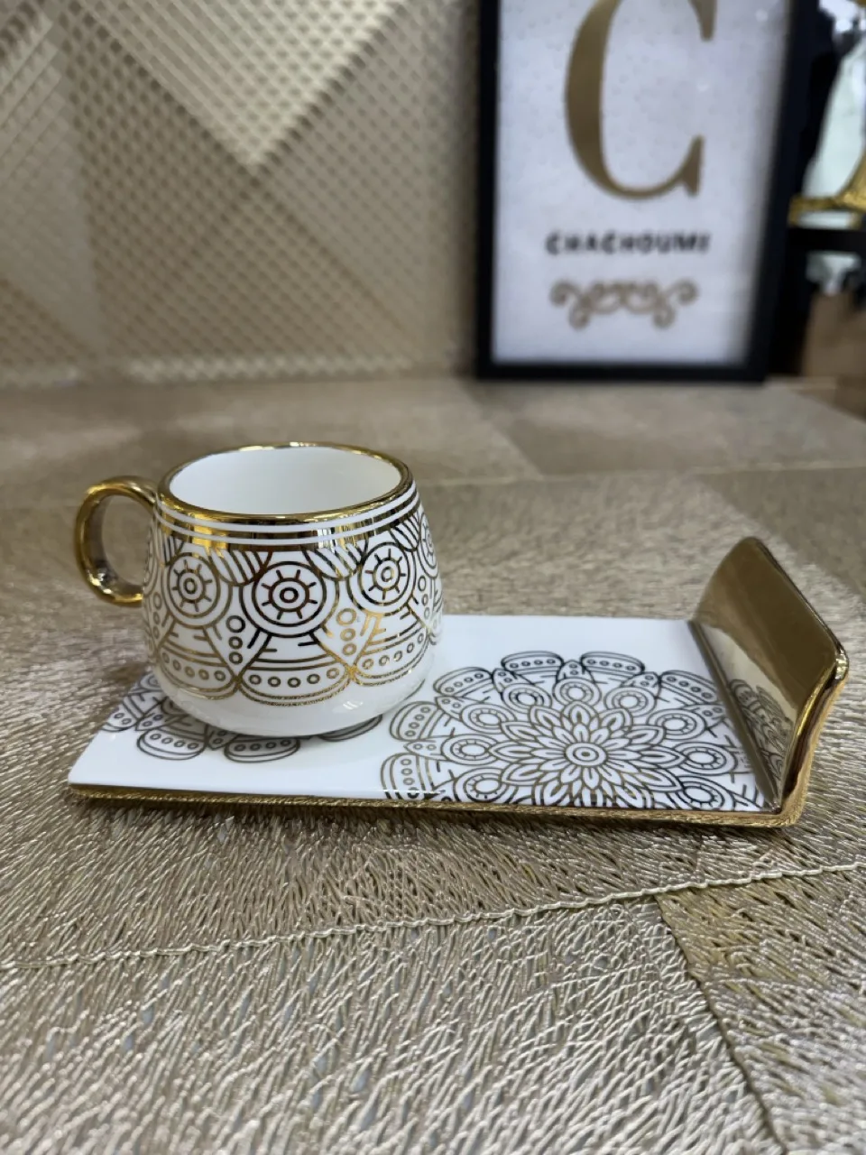 SET 6 TASSES CAFÉ AU LAIT PICASSO DORÉ GM – Image 1