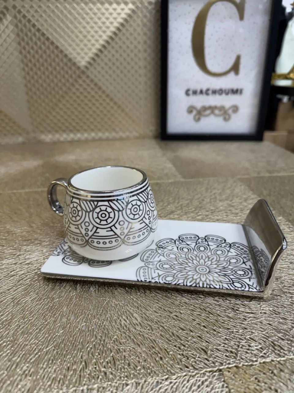 SET 6 TASSES CAFÉ AU LAIT PICASSO ARGENTÉ GM – Image 1