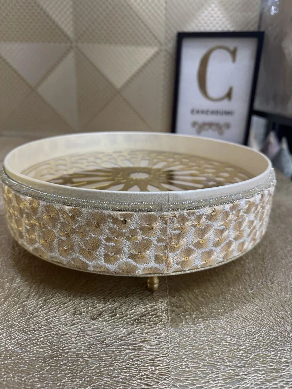 Sinya Orientale 30 cm beige doré – Image 2