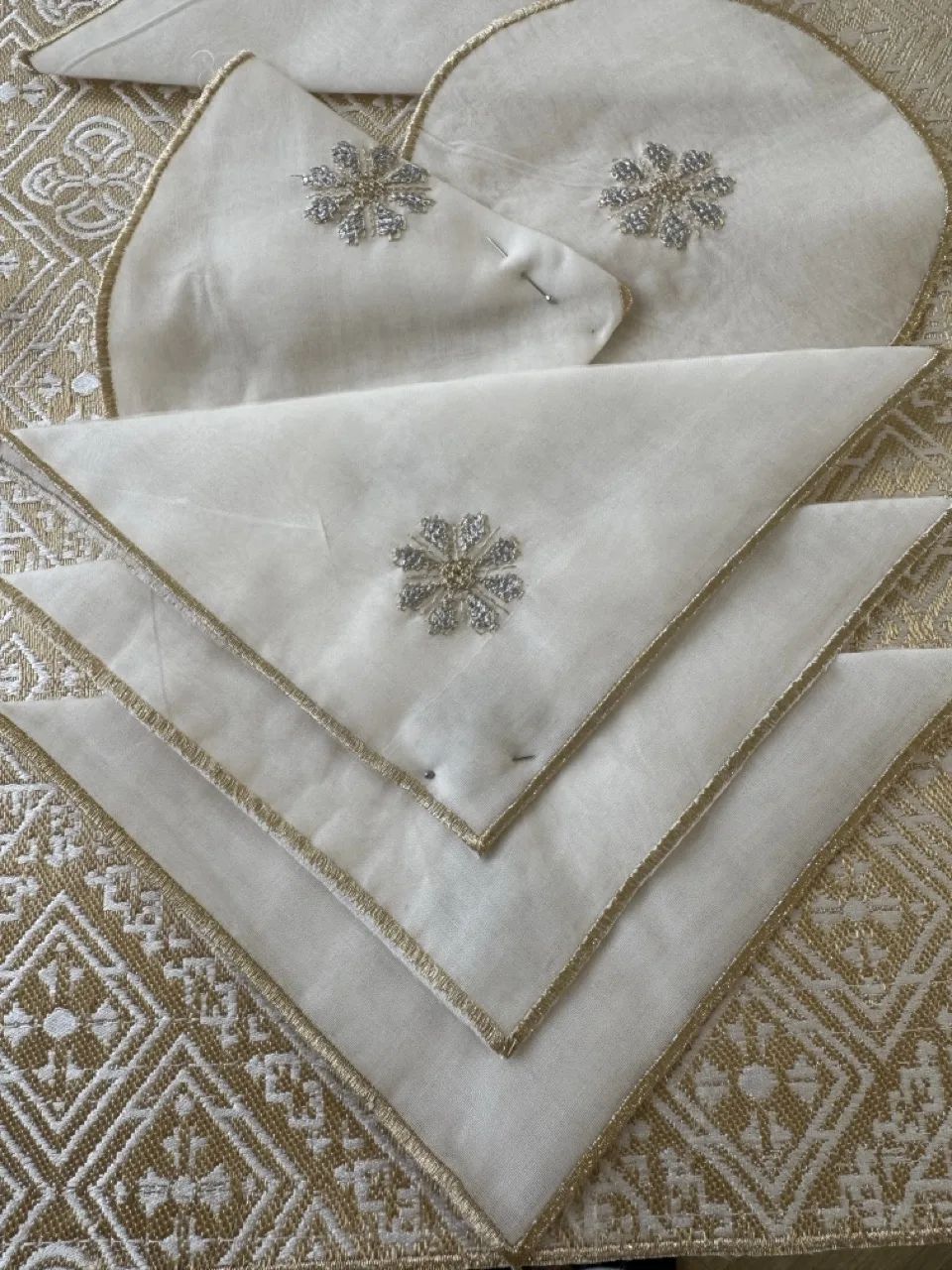 Set plateau rectangle 9 pièces tarz fessi doré – Image 2