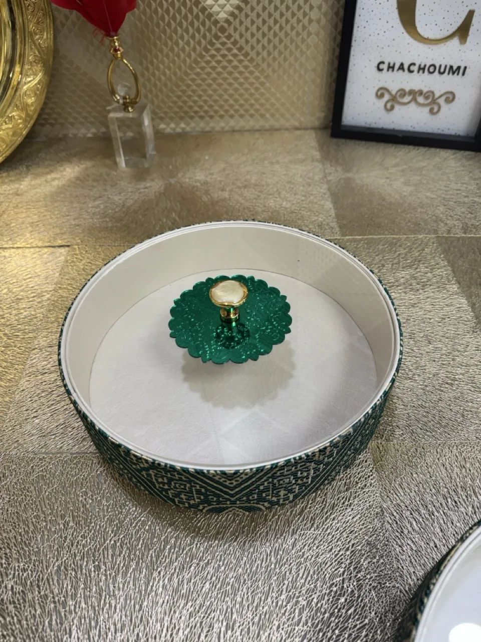 Boite ronde 26 cm tarz el fassi vert – Image 2