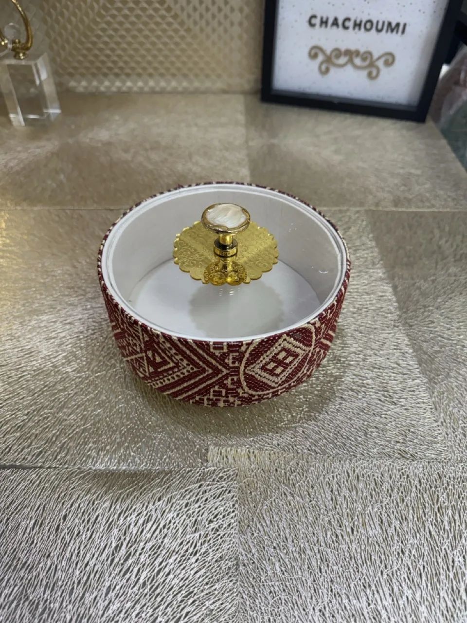 Boite ronde 16 cm tarz el fassi rouge – Image 2