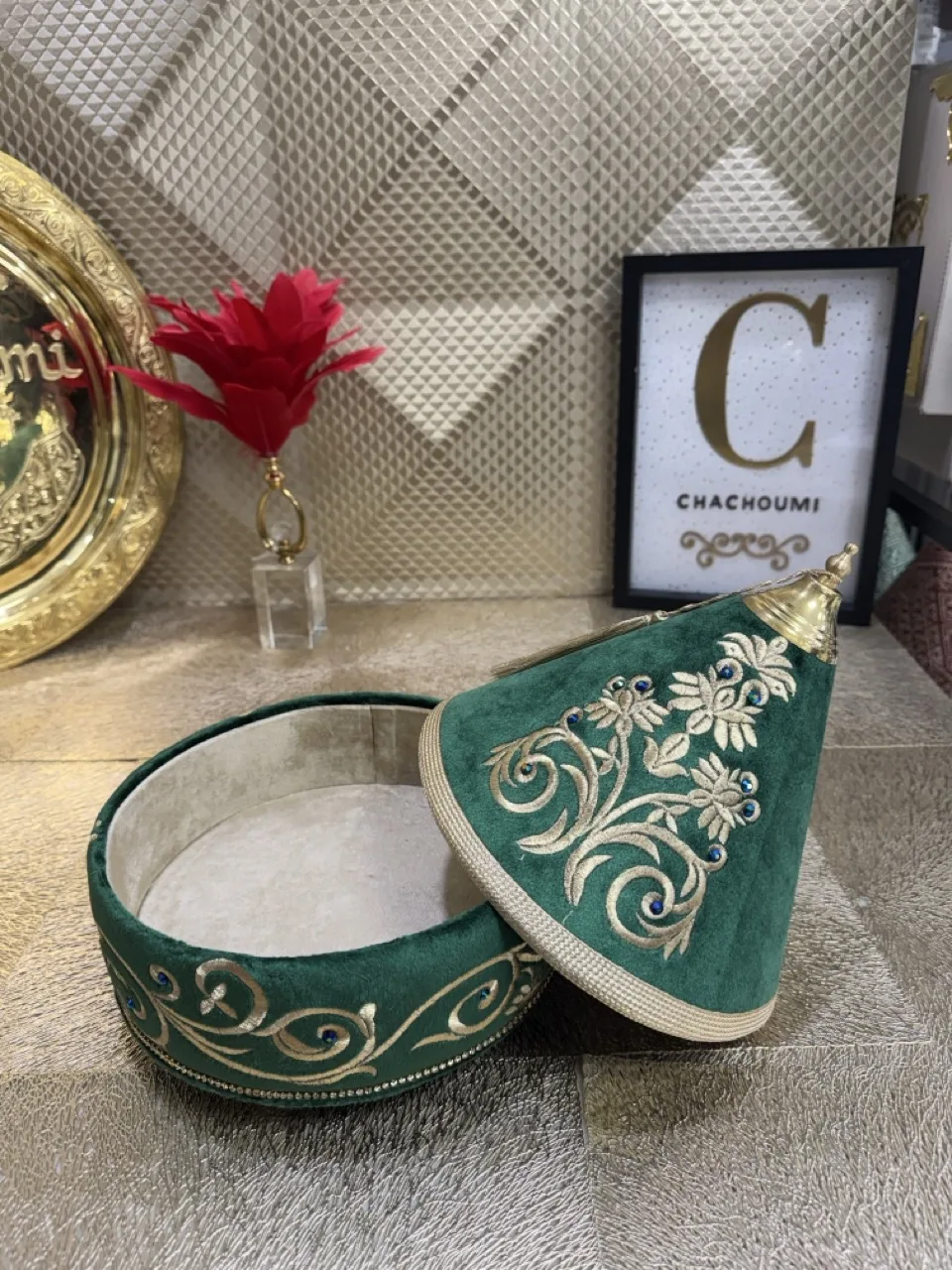 Tayfour velours vert 22,5 cm – Image 2