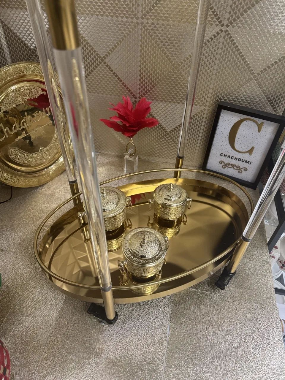 Desserte doré 2 étages – Image 3