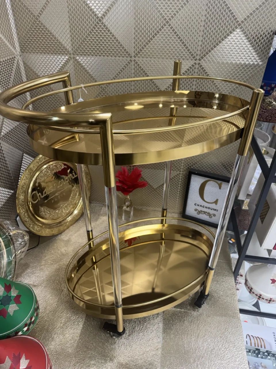 Desserte doré 2 étages – Image 4