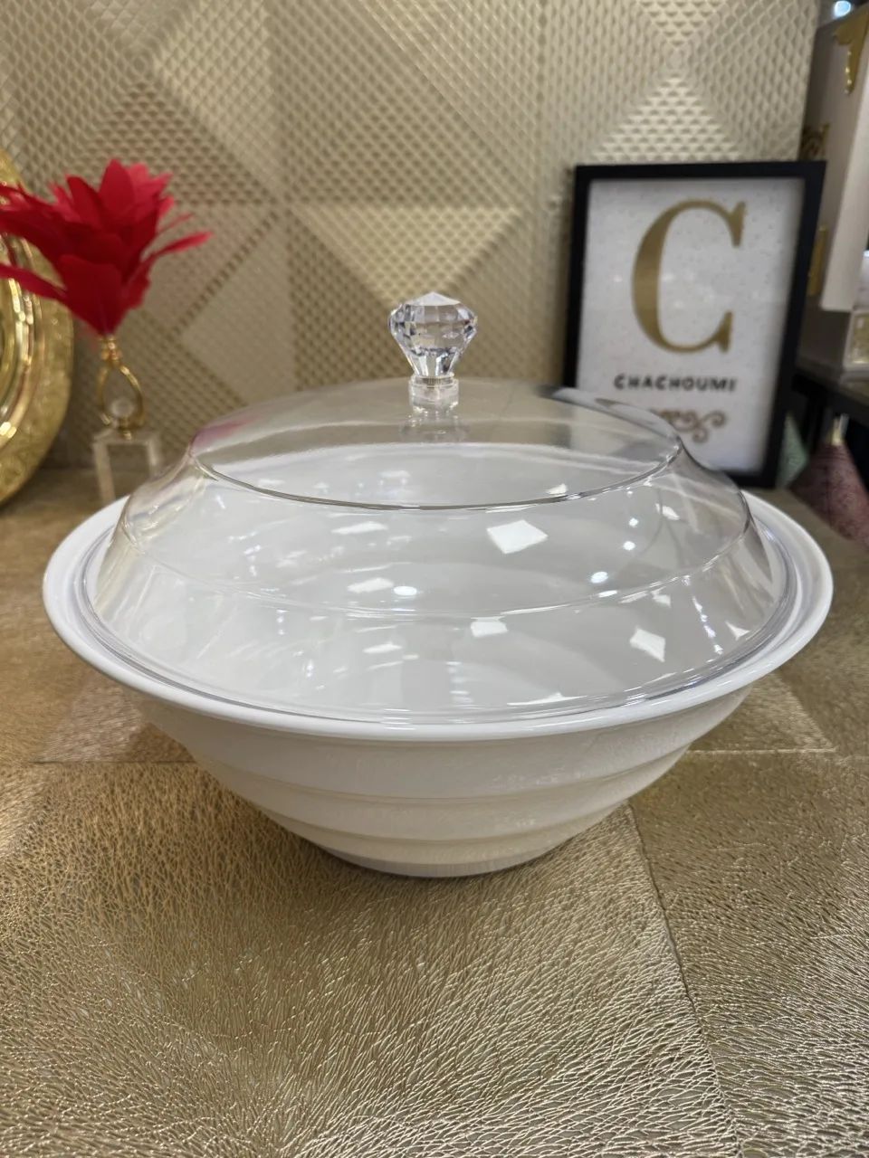 Saladier melamine blanc 36 cm – Image 1