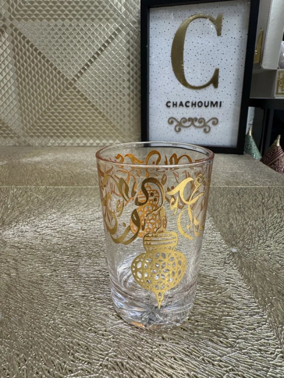 Set 6 verres à thé fanous doré – Image 2