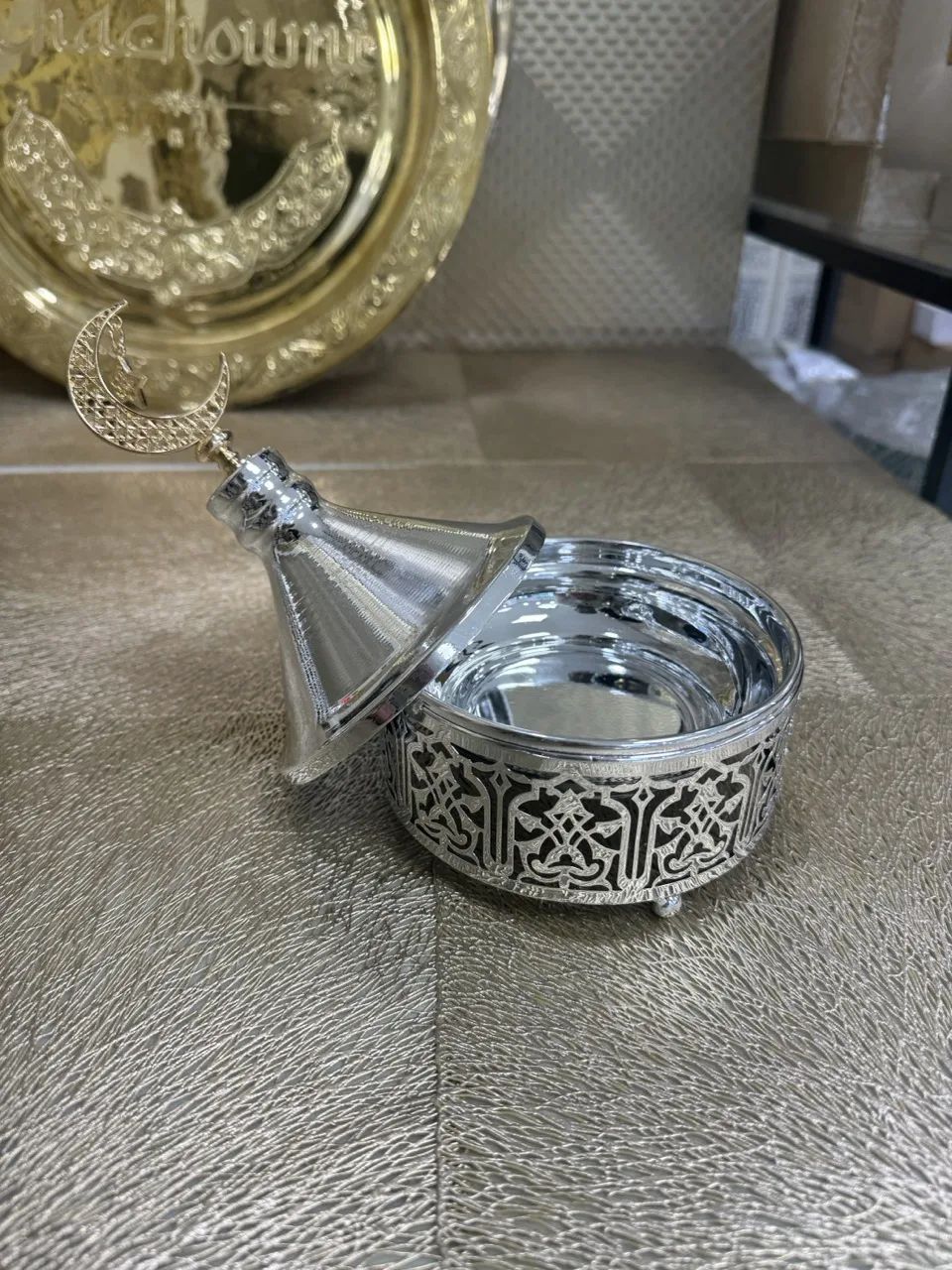 tajine argenté pm lune et etoile – Image 2