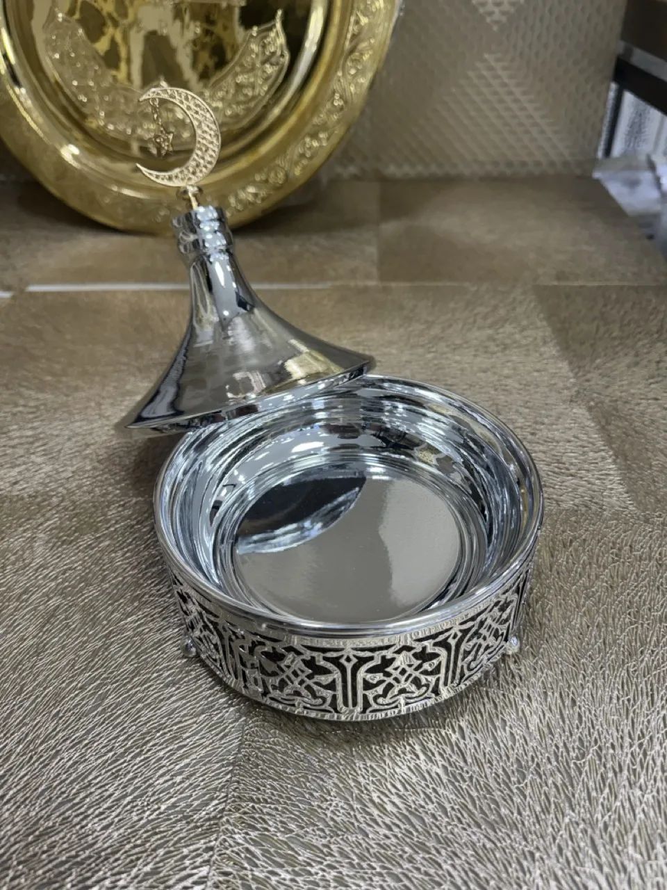 tajine argenté gm lune et etoile – Image 2