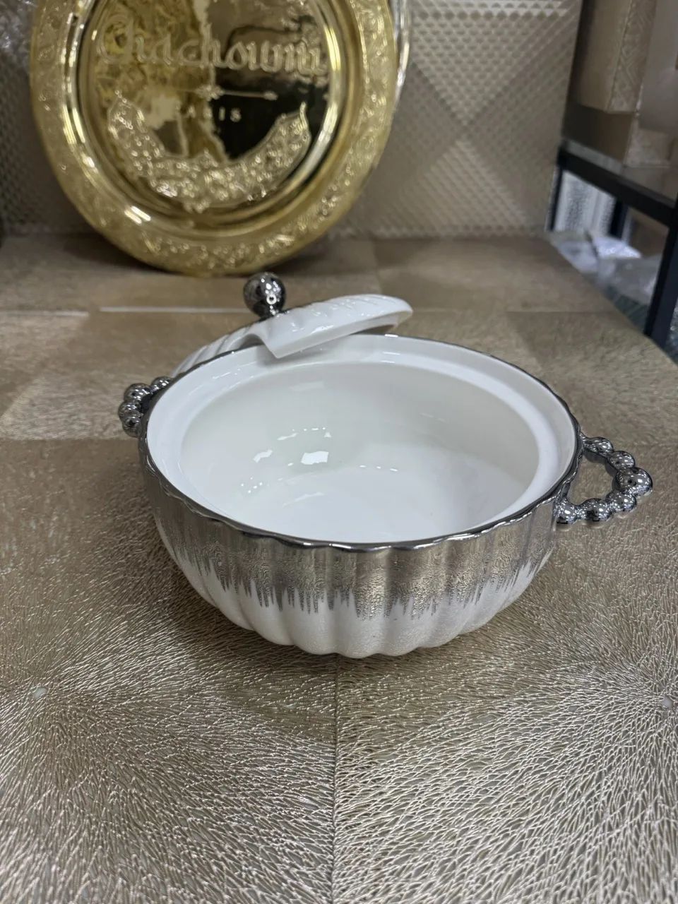 Set soupière flammes argenté – Image 2