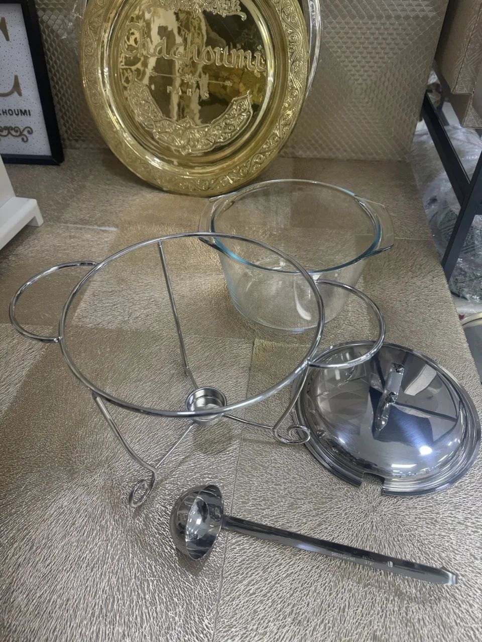 Soupière en verre argenté 3,9L – Image 3