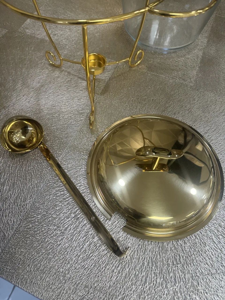 Soupière en verre doré 3,9L – Image 5