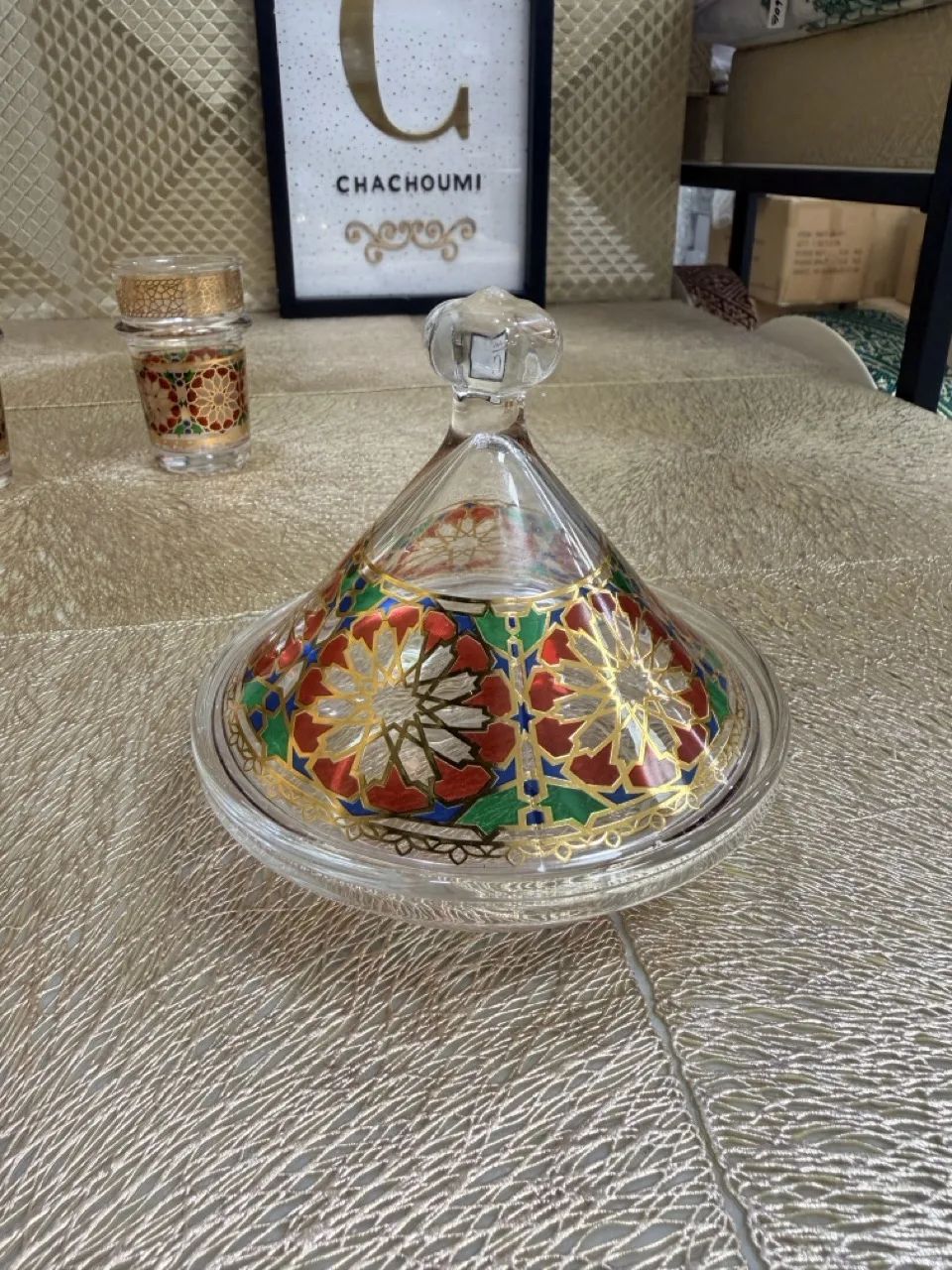 Set à Thé Marocain Zellige Rouge – Image 3