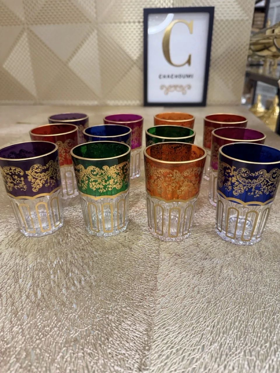 Set 12 verres à thé bellar coloré