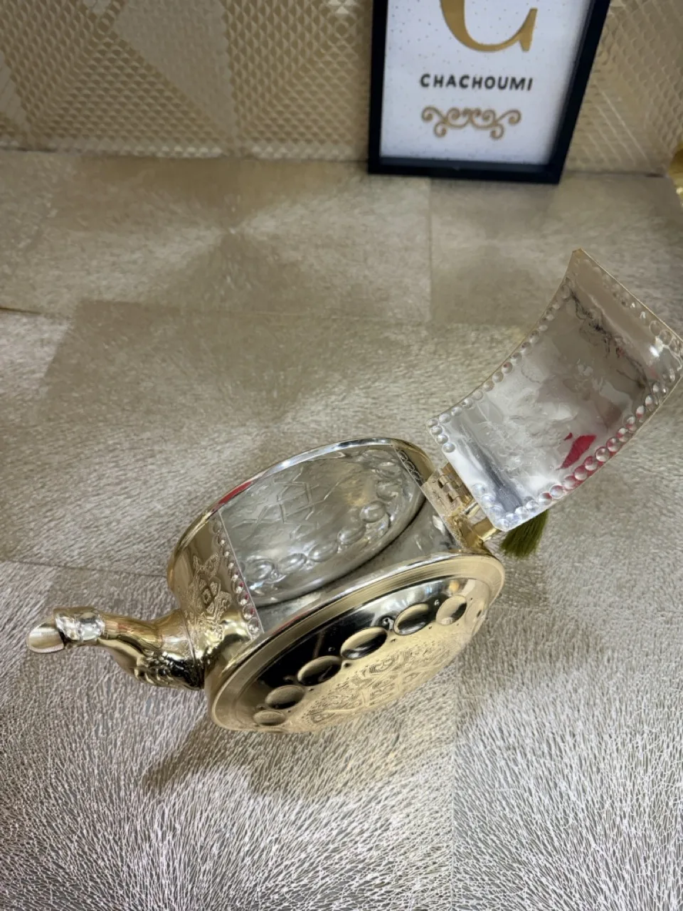 Grande Théière marocaine Magana dorée – Image 3