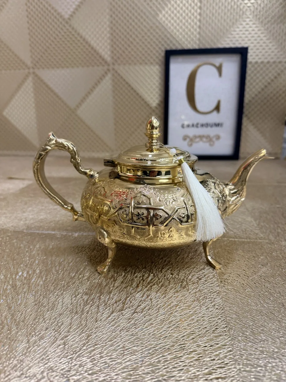Théière marocaine Florin dorée
