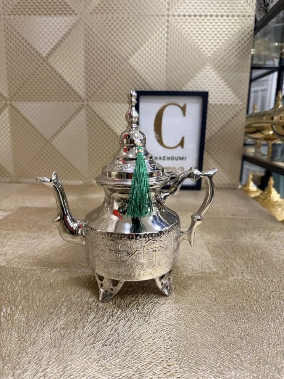 Théière marocaine Maestro argentée Théière marocaine Maestro argentée