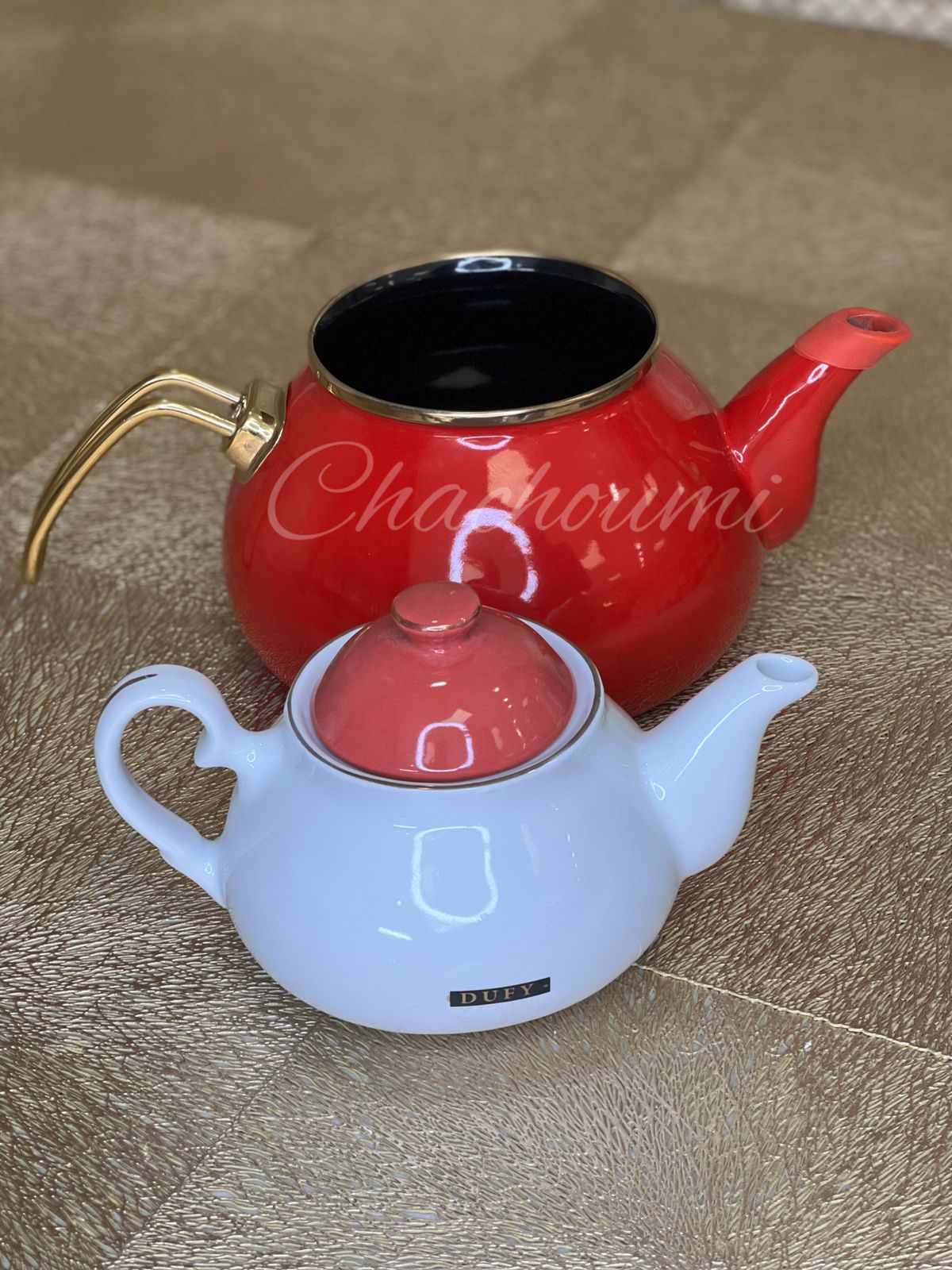 Théière turque rouge – Image 2