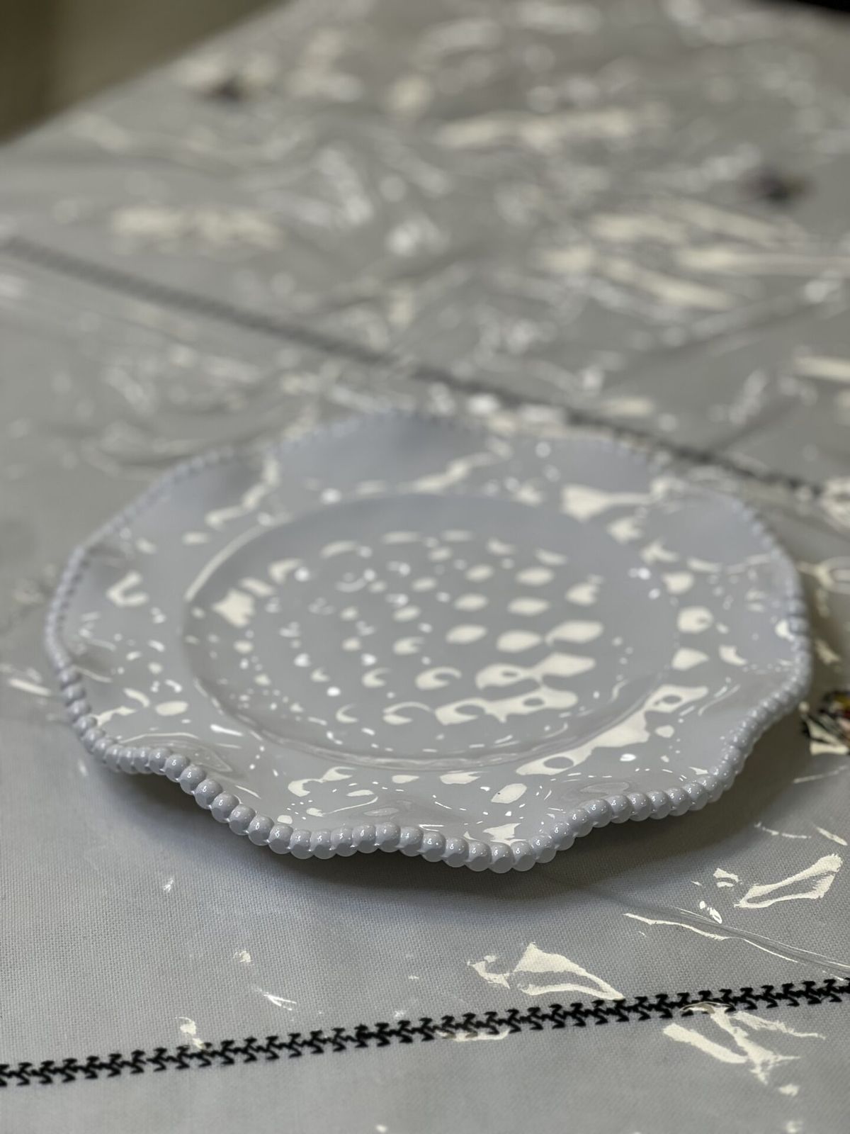 Assiette à dîner crème Perlette – Image 2