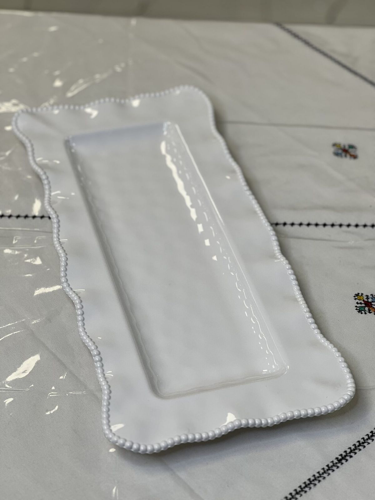 Plat rectangulaire Perlette Cream – Image 2