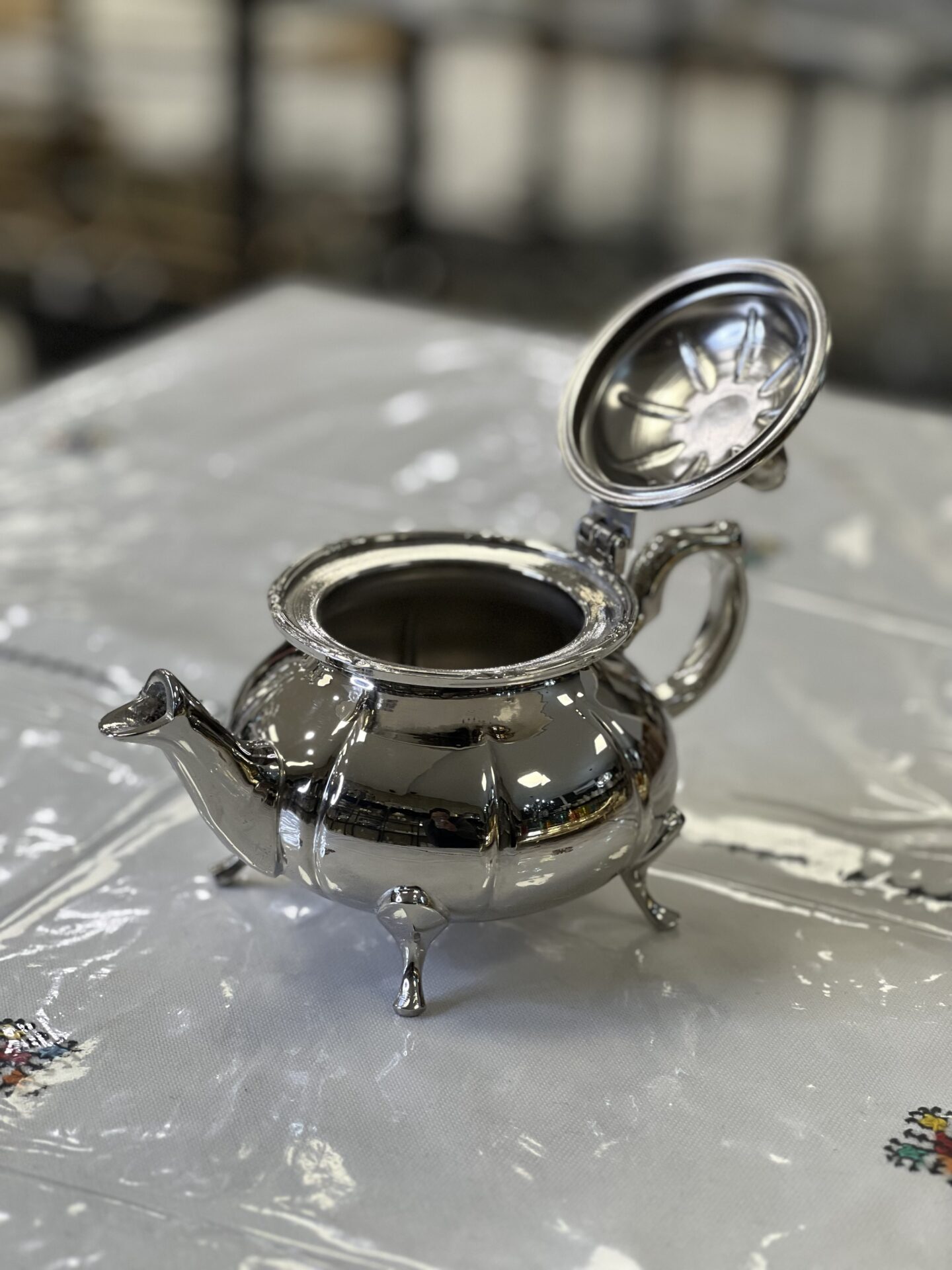 PETIT THEIERE MAROCAINE CUIVRE ARGENTE PM ARTISANAL – Image 2