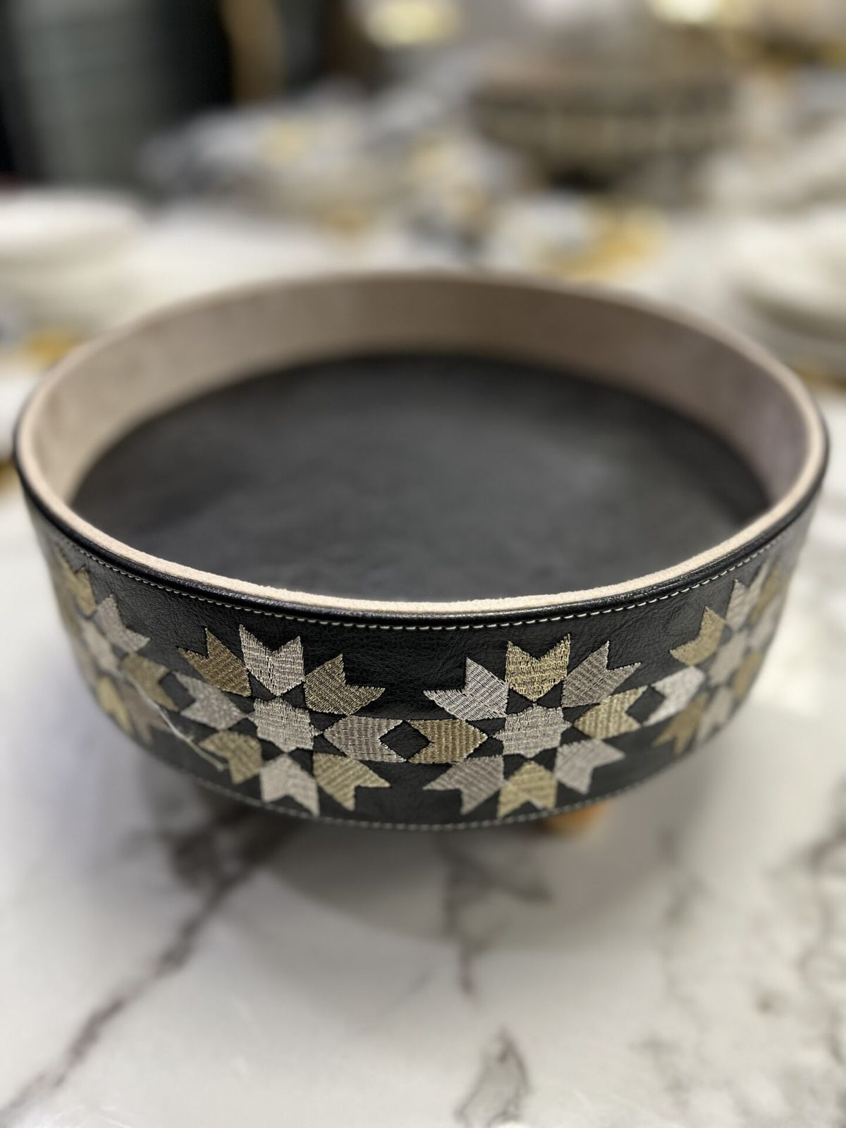 Sinya simili cuir noir zelij cartier pm – Image 2