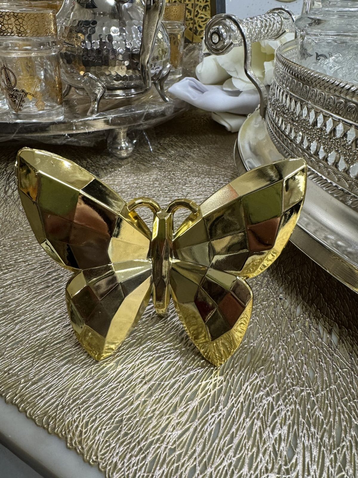 DECORATION PAPILLONS DORÉ X2 – Image 2