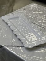 Plat rectangulaire Perlette Cream