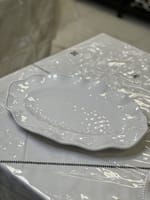 Plat ovale crème Perlette