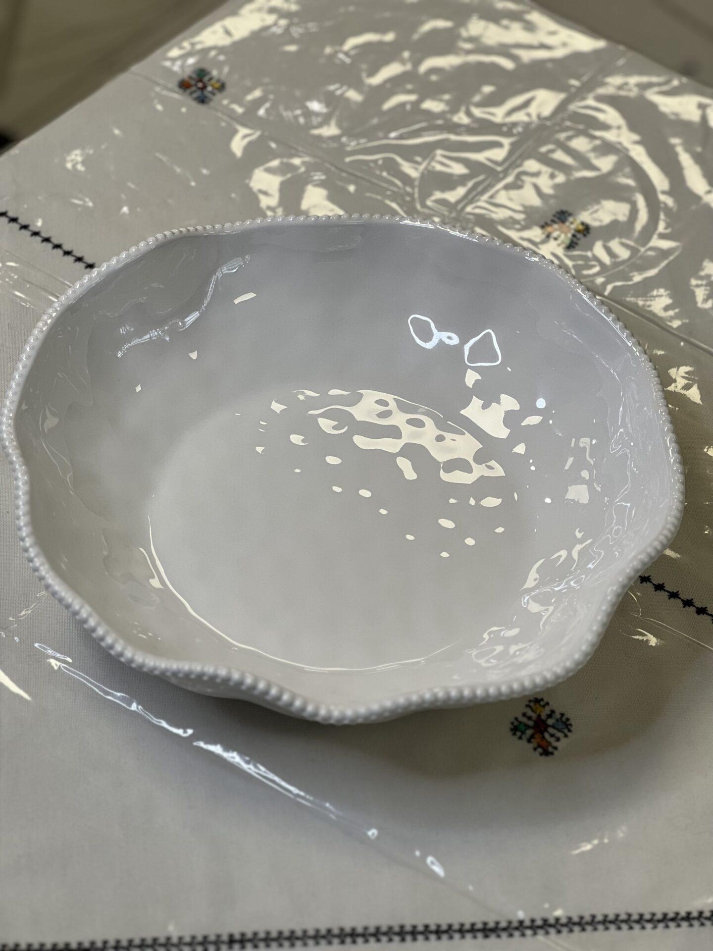 Grand bol de service crème Perlette – Image 2