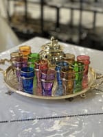 SET 12 PETITS VERRES A THE BELDI COLORE DORE PM ARTISANAL