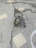 Lot de 6 ronds de serviettes éclatante en perles transparentes brillantes – Image 2