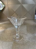 Lot 6 Coupes Verre Transparent doré – Image 2