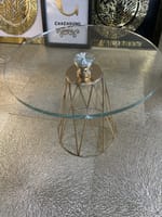 Grand présentoir sur pied doré