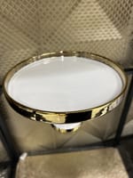 Présentoir sur pied blanc doré – Image 2