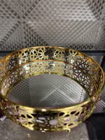 Petit plateau rond doré oriental – Image 2