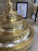 Présentoir de dattes 4 étages en cuivre doré – Image 2