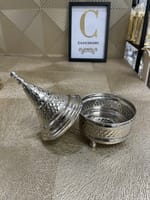 Petit tayfour martelé argenté en cuivre