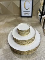 Présentoir de dattes 3 étages doré oriental – Image 3