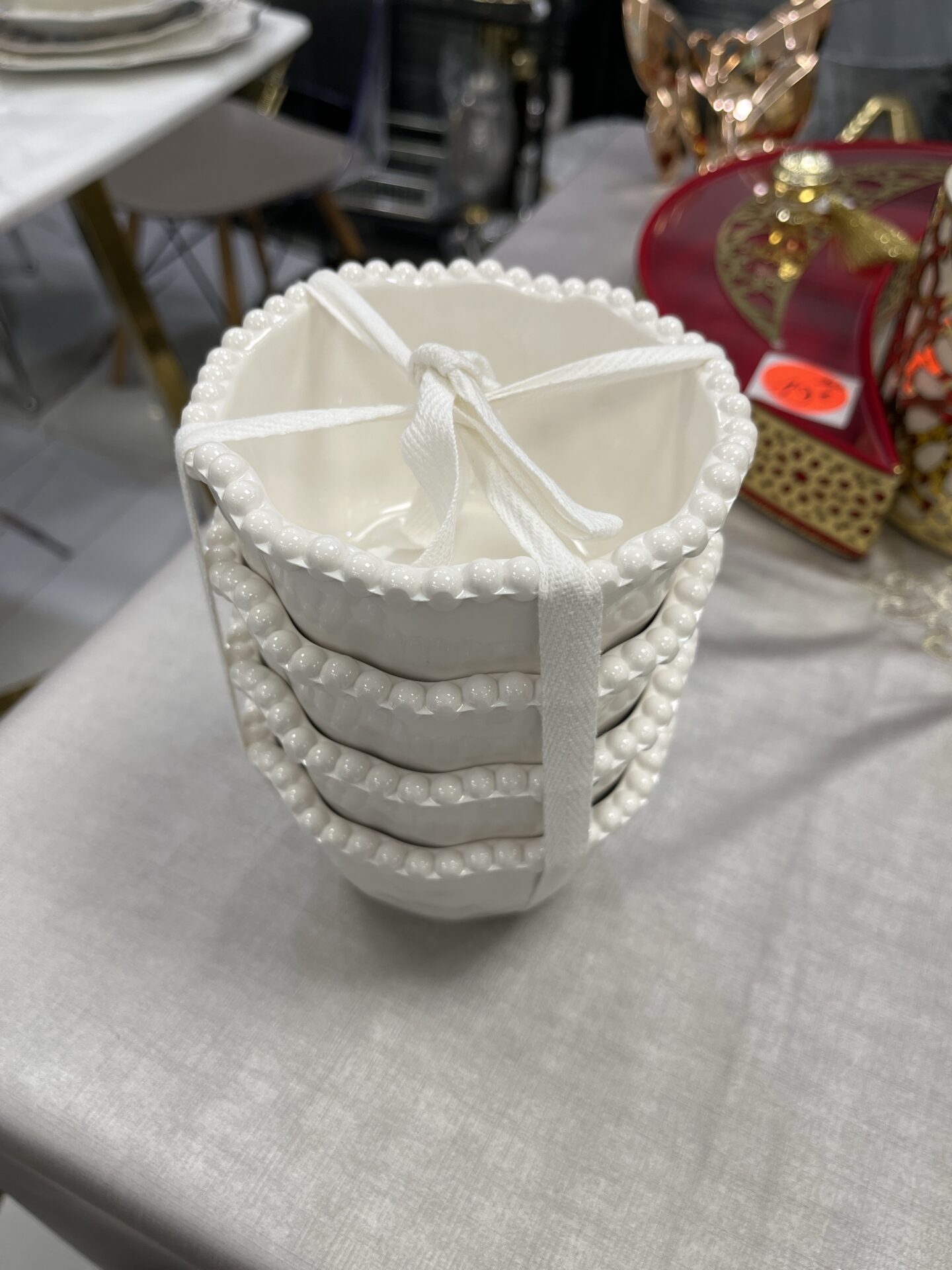 Set 4 petits bols en melamine perlette