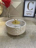 Boite ronde 16 cm tarz el fassi doré