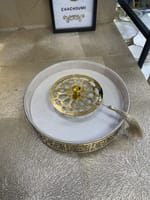 Grande boite ronde orientale doré 30 cm – Image 2