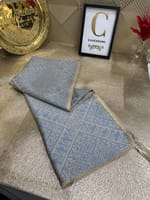 Nappe Tarz el fessi gris 2m50 + 12 serviettes de table