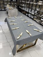 Nappe Tarz el fessi gris 2m50 + 12 serviettes de table – Image 5