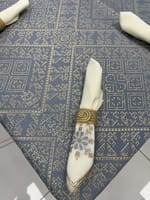 Nappe Tarz el fessi gris 2m50 + 12 serviettes de table – Image 2