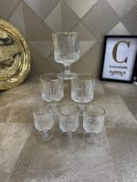 Lot 6 verres à pied liseré doré